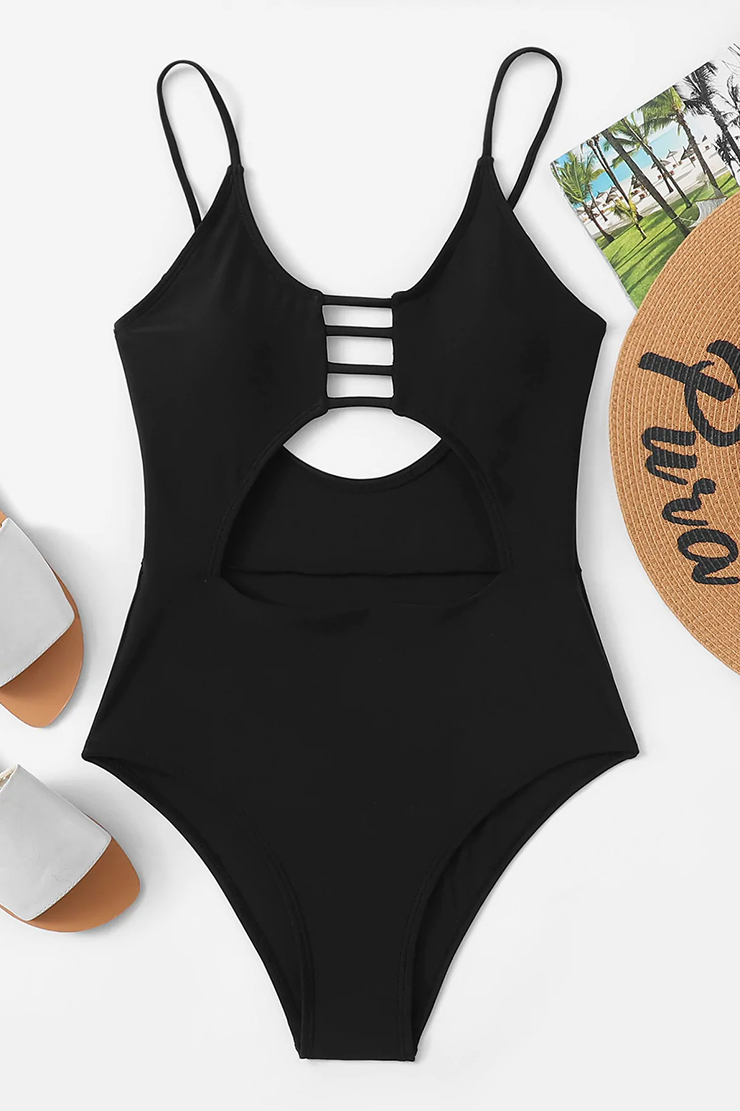 OEM Customized Strapless Swimwear -
 Missadola Fashion Hollowed-out striped swimsuit 2639 – Yongdian